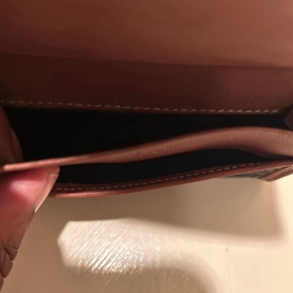 YSL Bifold Cardholder Two Tone Leather Wallet Black Tan Classic Contemporary - Picture 4 of 12